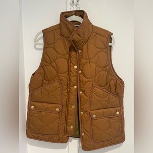 J Crew Dark Brown Puffer Vest